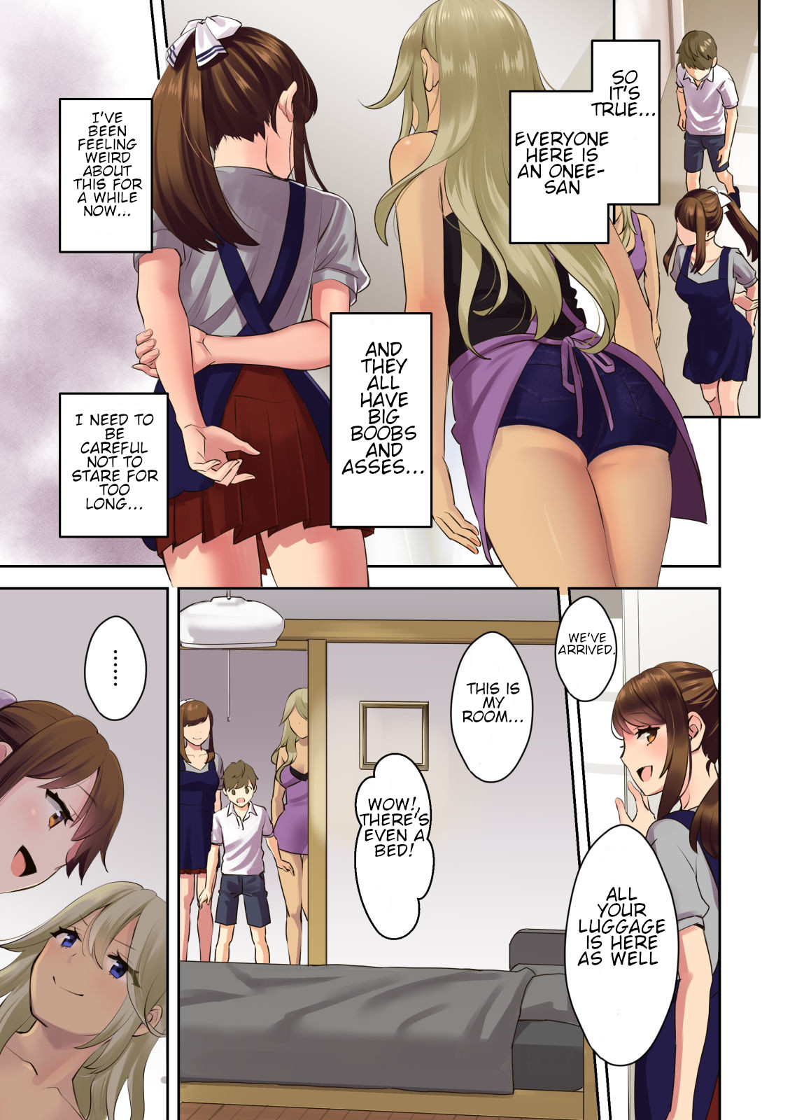 Hentai Manga Comic-A Story About Doing Fitness Training With Some Lewd Onee-chans-Read-12